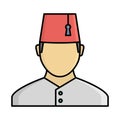 Muslim man Vector icon that can be easily modified or edited