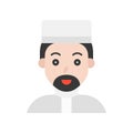 Muslim man vector illustration, Ramadan related flat icon