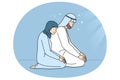 Muslim man and woman praying Royalty Free Stock Photo