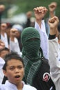 Muslim men wearing mask