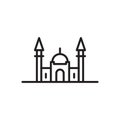 Muslim mosque vector icon Royalty Free Stock Photo