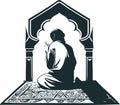 Muslim Namaz Vector Image