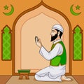 Muslim offering namaaz on Eid Royalty Free Stock Photo