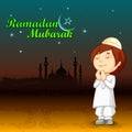 Muslim offering namaaz for Eid Royalty Free Stock Photo