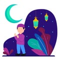 Muslim people vector flat design