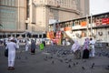 Muslim pilgrims from all over the world gathered to perform Umrah or Hajj at the Haram Mosque in Mecca. Royalty Free Stock Photo