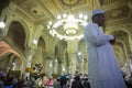 Muslim pilgrims from all over the world gathered to perform Umrah or Hajj at the Haram Mosque in Mecca. Royalty Free Stock Photo