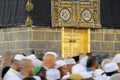 Muslim pilgrims in front of Kaaba in Mecca in Saudi Arabia Editorial Royalty Free Stock Photo