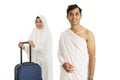 Muslim pilgrims hajj and umrah couple