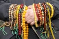 Muslim with prayer beads Royalty Free Stock Photo