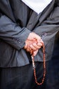 Muslim with prayer beads