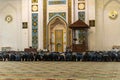 muslim prayer for god in the mosque. Muslims people is on his knees praying. Holy month of Ramadan Muslims. Moslem Royalty Free Stock Photo