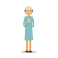 Muslim prayer. Muslim, Islamic man stand and pray. Male muslim p
