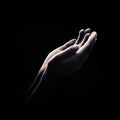 Muslim prayer open two empty hands with palms up Royalty Free Stock Photo