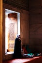 Muslim praying in Blue Mosque,Turkey Royalty Free Stock Photo