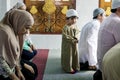 Muslim praying at the mosque