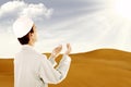 Muslim praying outdoor Royalty Free Stock Photo