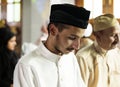 Muslim praying in Qiyaam posture Royalty Free Stock Photo