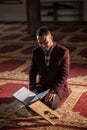 Muslim reading Koran Royalty Free Stock Photo