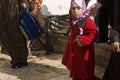 Muslim schoolgirl on the Temple Mount Royalty Free Stock Photo