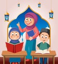 Muslim student at school