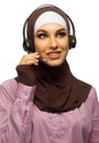 Muslim tech support woman