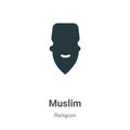 Muslim vector icon on white background. Flat vector muslim icon symbol sign from modern religion collection for mobile concept and Royalty Free Stock Photo