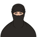 Muslim veiled ,vector illustration ,flat style
