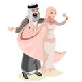 Muslim wedding, bride and groom