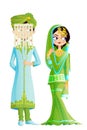 Muslim Wedding Couple Royalty Free Stock Photo