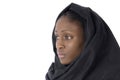 Muslim woman with black veil Royalty Free Stock Photo