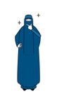 Muslim woman in burqa in a confident pose