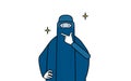 Muslim woman in burqa in a confident pose