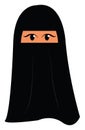 Muslim woman with burqa illustration vector