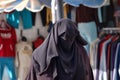 Muslim woman in a burqa