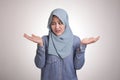 Muslim Woman Confuse to Make Decision Between Right or Left Choice