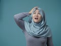 Muslim Woman Confused and Worried Gesture