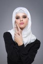 Muslim woman in hijab.