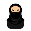 Muslim Woman with Niqab Avatar Flat Icon