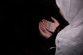 Muslim woman pray in mosque Royalty Free Stock Photo