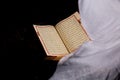 Muslim woman reading Koran Royalty Free Stock Photo