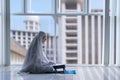 Muslim woman reading the Quran in the mosque Royalty Free Stock Photo