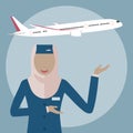 Muslim Woman Stewardess