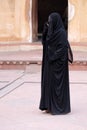 Woman talking on a mobile phone in Red Fort, Agra