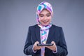 Muslim woman wearing business attire concept