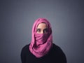 Muslim woman wearing niqab