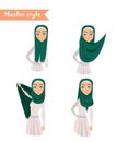 Muslim woman wears hijab