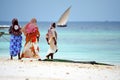 Muslim women at the beach, Zanzibar