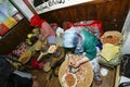 Muslim women making argan oil in Marrakesh, Morocco