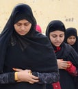 MUSLIM WOMEN PRAYER Royalty Free Stock Photo